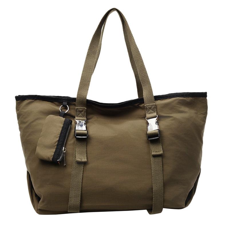 

New large-capacity tote bag women s shoulder bag fashion trend casual shoulder bag student class handbag зелений