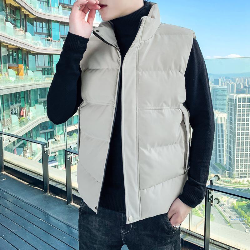 Men's Autumn And Winter Korean Slim Fit Thickened Shoulder Sports Coat Cotton Vest
