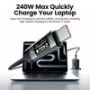 TOOCKI TX111C4 240W OLED Display USB-C Cable 1m Fast Charging Cord Data Transfer 480Mbps for Laptops/Tablets/Phones