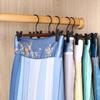6 Pieces Anti-slip Trouser Hangers Adjustable Clothes Drying Rack Pants Clips  Hotel