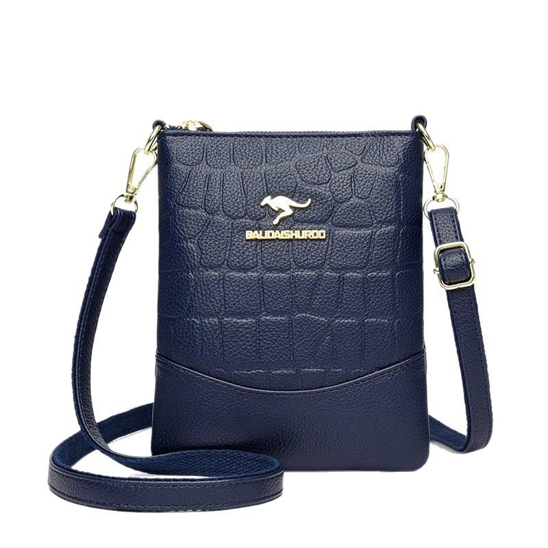 Multi-layer Large-capacity Single-shoulder Bag Rose Embossed Fashionable and Simple Crossbody Bag