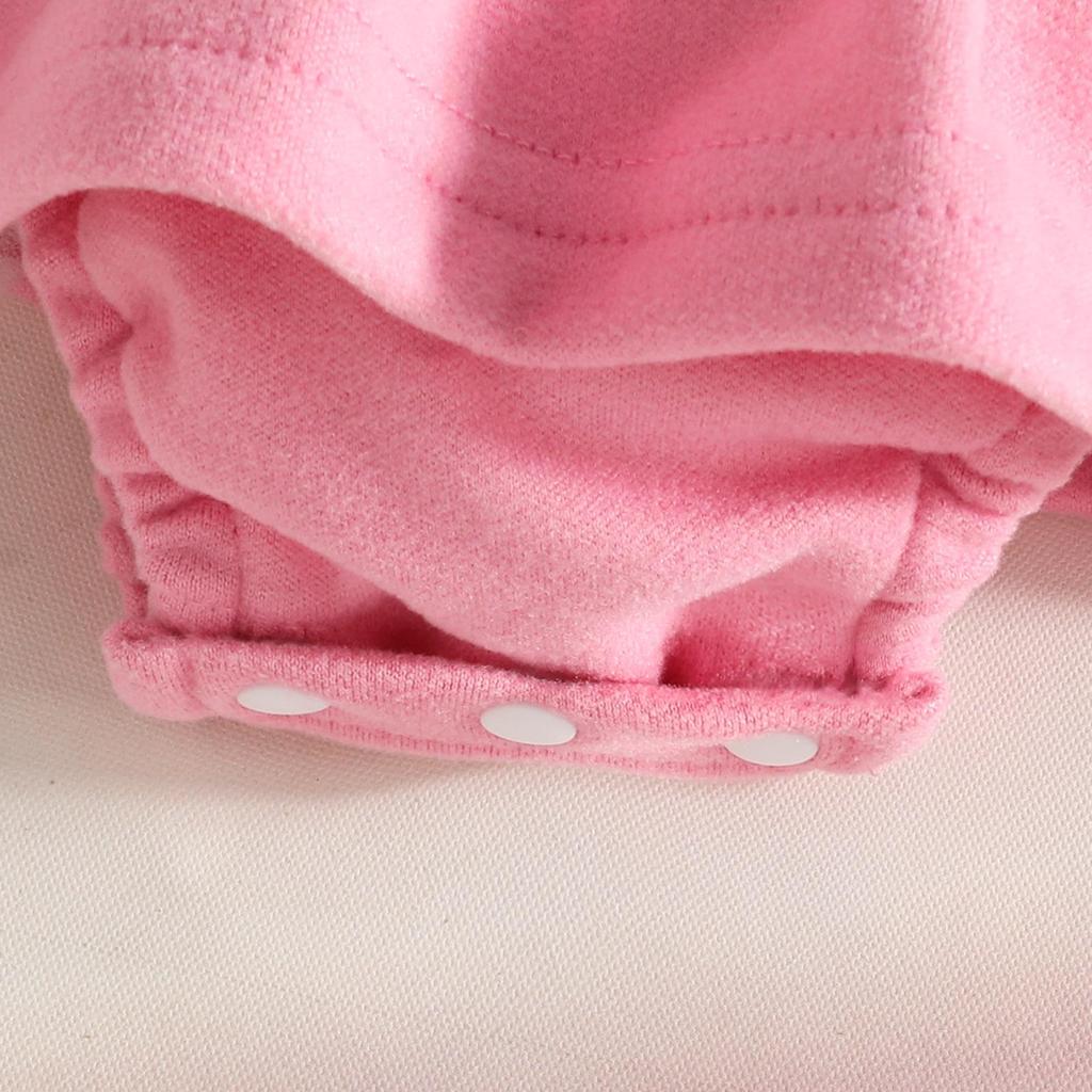 3D Heart Long-Sleeve Dress with Headband for Baby Girls, Ages 0-1, Wool Skirt Hem, with Open Crotch for Autumn/Winter