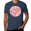 Dragonflies Butterflies Moths And Floral Design On Millennial Pink Tshirt Soft Stretch Short Sleeve Top