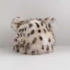 Korean Style Plush Bear Hat Imitation Mink Fur Brimless Pullover Cap Leopard Print Beanie  Warmer