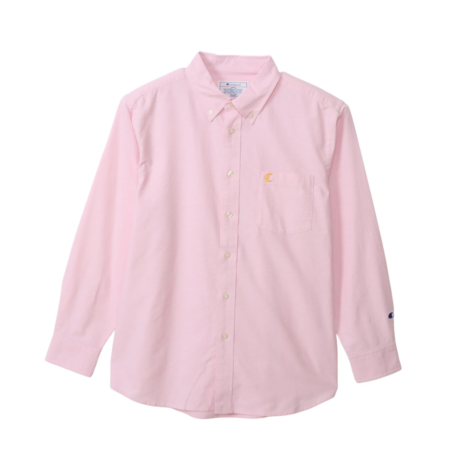 

Champion Long Sleeve Relax Pale Men s T-Shirt, 100% Cotton, Fit, One-Point Logo, Pink, C3-B404