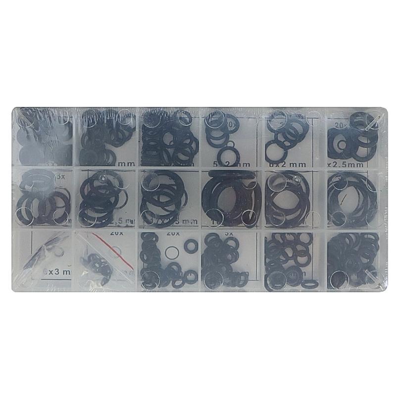 Set of O-rings, plastic box, 225 pcs, 3x1 - 22x2