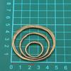 50mm Legierung Geometrische Kreis Anhänger – 2 Farben DIY Schmuck & Taschenanhänger