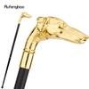 Golden Dog Sausage Dog Head Walking Cane Fashion Decorative Walking Stick Gentleman Elegant Cosplay Cane Knob Crosier 93cm