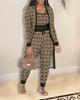 Women's 3-Piece Fashion Sets with Printed Blouse, Pants, and Cardigan In Multiple Colors and Patterns