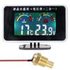 Car LCD Digital Display Water Temperature Meter Thermometer Voltmeter Gauge 2in1 Temp & Voltage