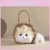 Ragdoll Plush Cat Single Shoulder Crossbody Bag Round Handbag Fashion Women