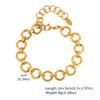 Women's Fashion Exquisite Zircon Handmade Round Chain Bracelet, 18K Gold-plated Stainless Steel Wristband, Luxury Jewelry Gift