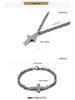 Korean Style Stainless Steel Cross Necklace & Men's Titanium Steel Bracelet Set
