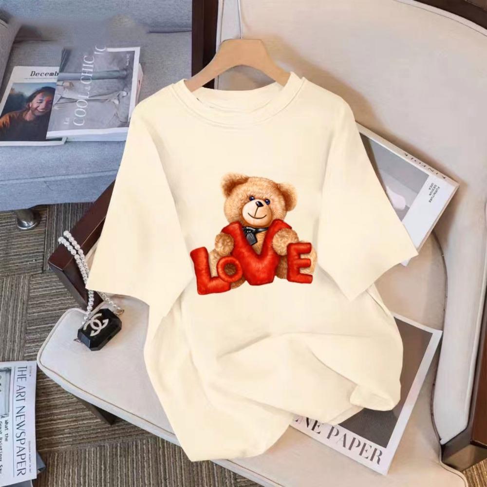 New Women's Plus Size Street Style Short Sleeved Casual Round Neck Women's T-shirt Medium Long Fashionable Loose Summer Plus Size Clothing