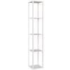 RGB LED Floor Lamp with Shelves, Modern Dimmable Standing Lamp with Remote Control, Adjustable Brightness & Speed for Living Room, Bedroom, Office