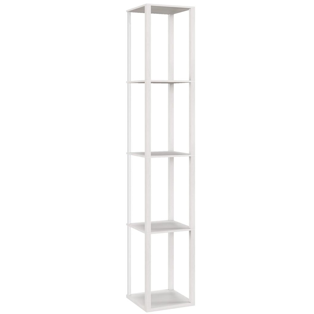RGB LED Floor Lamp with Shelves, Modern Dimmable Standing Lamp with Remote Control, Adjustable Brightness & Speed for Living Room, Bedroom, Office