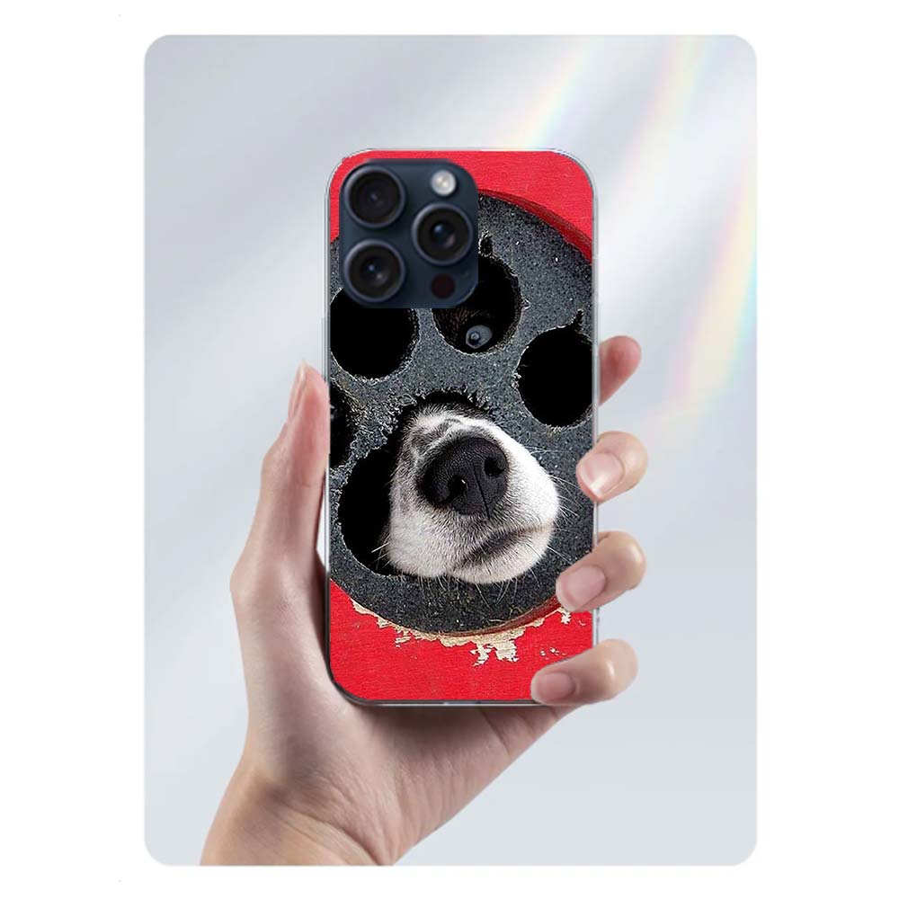 Show You Its Cute Dog Nose Clear Phone Case For Iphone 17 Air 16 Pro Max 15 Pro 14 Plus 17E 16E 11 13 12 Mini Cover Cases Fundas