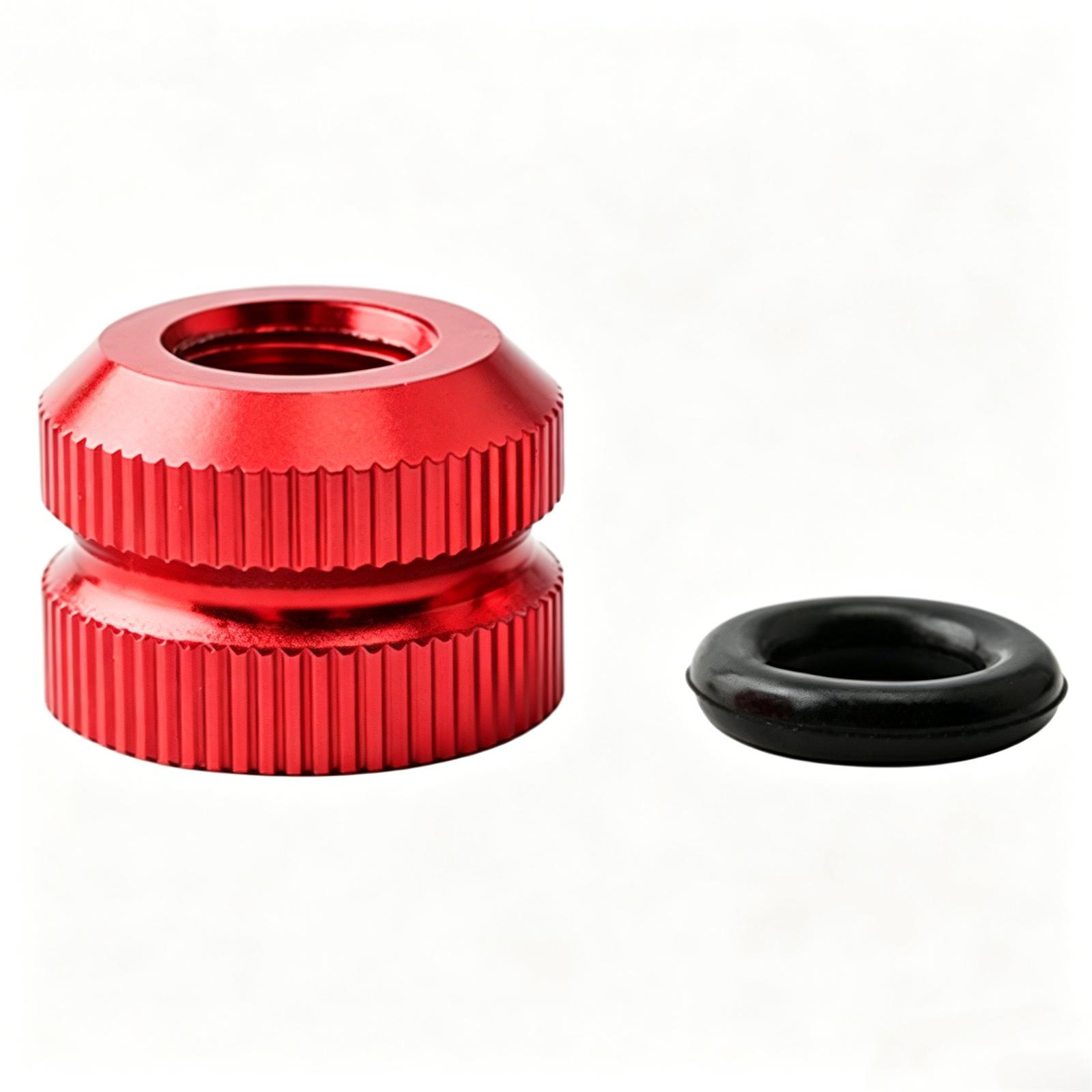 

Bicycle Presta Valve Nut Compatible with Tubeless Tire Valves Aluminum Alloy Construction Durable Design for Secure Wheel Attachment One Size червоний