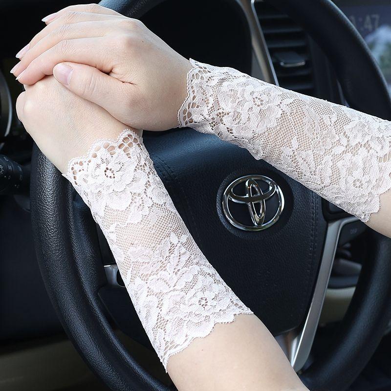 Scar Covering Tattoo Tattoo Sun Protection Female Lace Lace Wristband Decorative Cuff Thin Short Driving High Elastic Wristband