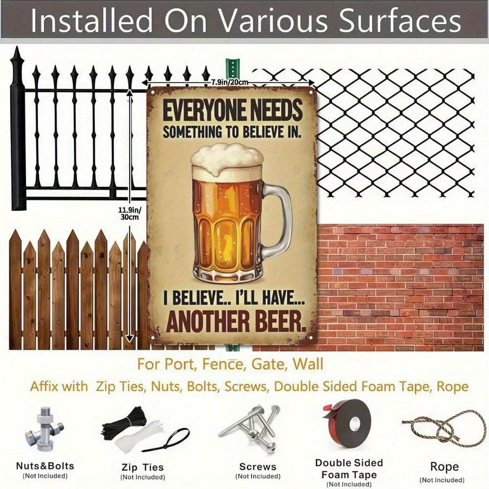 Funny Vintage Beer Tin Sign For Pub Bar Man Cave Wall Decor