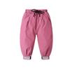 2-7 Years Kids Warm Drawstring Pants Adjustable Cuffs Windproof Pants