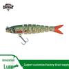 Eight-Section 133mm Bionic Fish Lure: Durable, Multi-Layer Plastic Bait, Weighs 20.3g