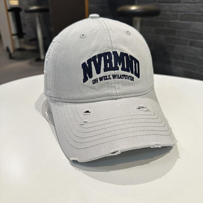 Spring and Autumn Ripped Soft Top Baseball Cap Children Show Face Small Casual Versatile Couple Cap