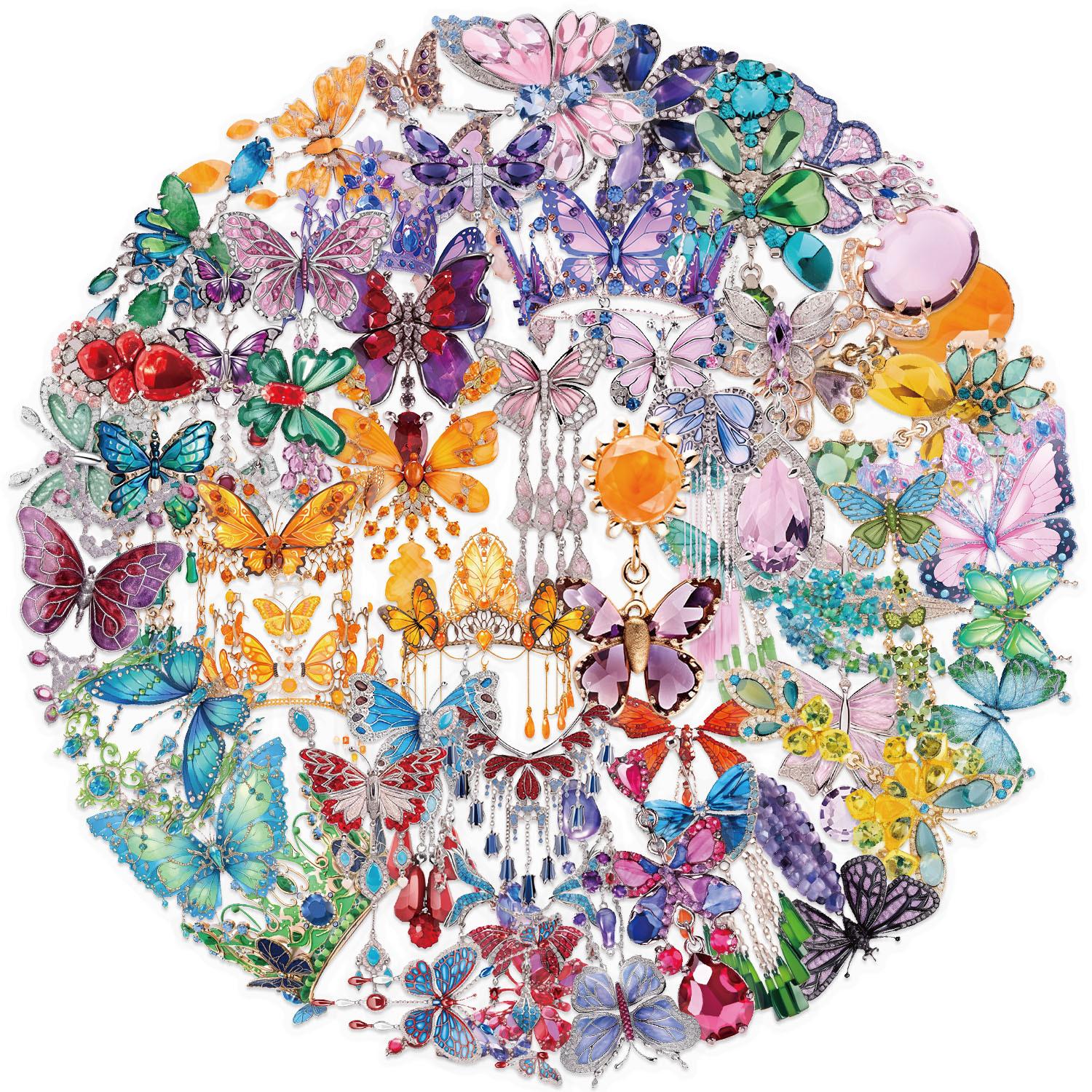 

50 Прозрачных INS Наклеек для украшений в виде бабочек, Водонепроницаемый прозрачный ПЭТ материал для блокнотов, Декоративная гитара