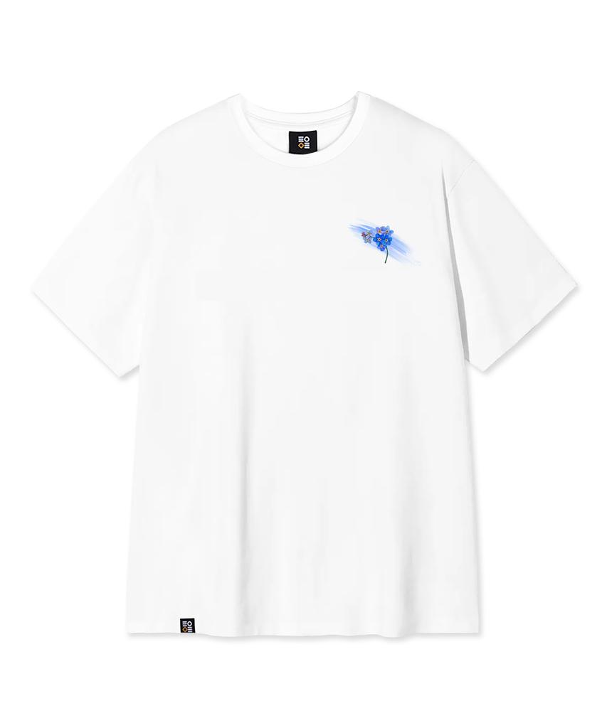 LIEMAR Flower Cotton Forget-Me-Not T-Shirt