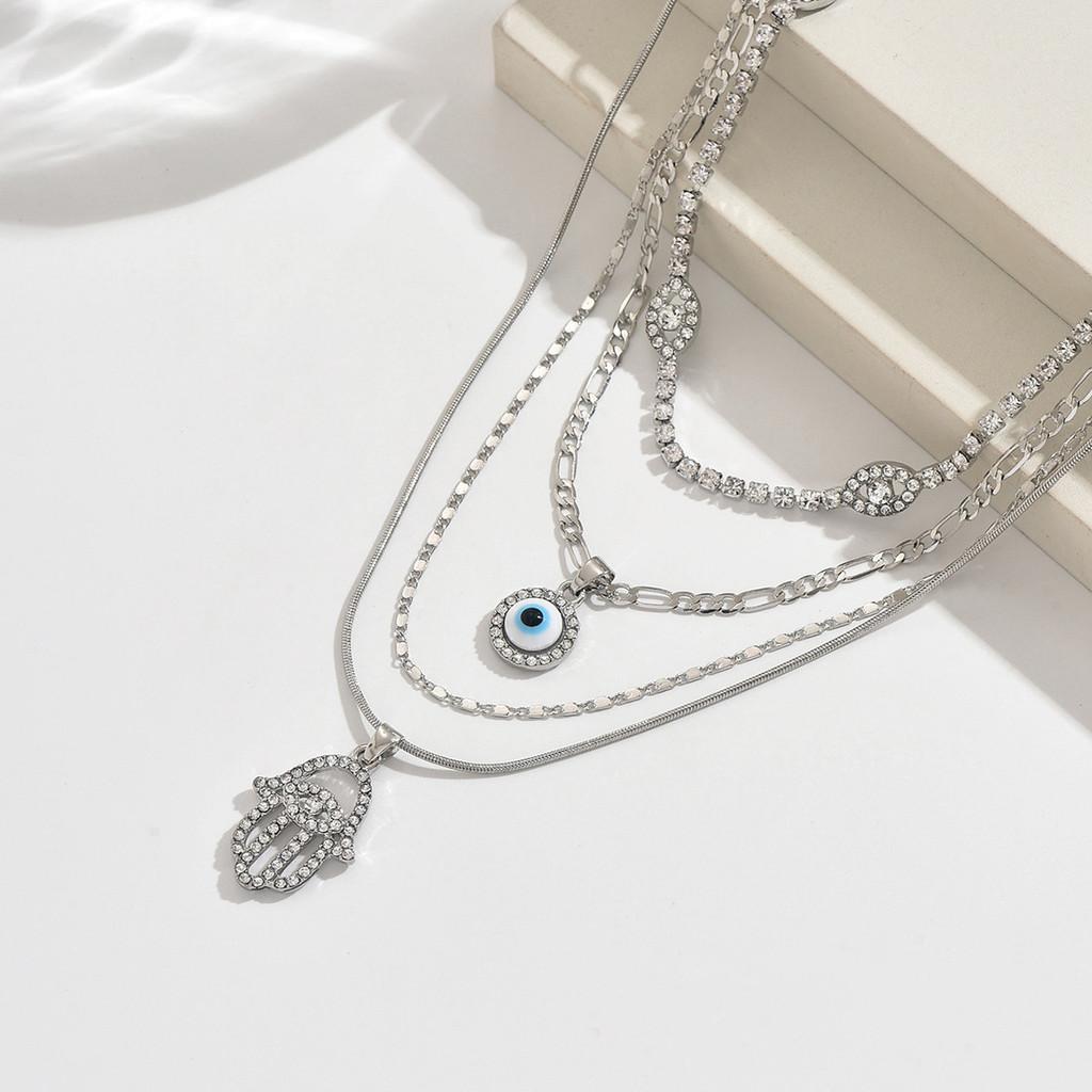 Gothic Evil Eye Jewelry Statement Choker With Sparkling Inlay For Fashionistas