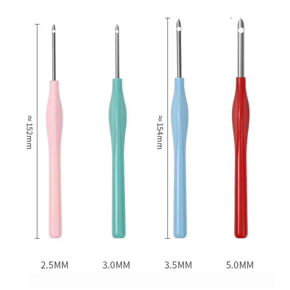 1/4Pcs Adjustable Embroidery Punch Needle Kit DIY Craft Poking Cross Stitch Tools Punching Needle Embroidery Pen