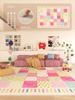 Dopamine Color Carpets for Living Room Cartoon Cute Bedroom Decor Carpet Fluffy Soft Lounge Plaid Rug Home Thick Plush Floor Mat