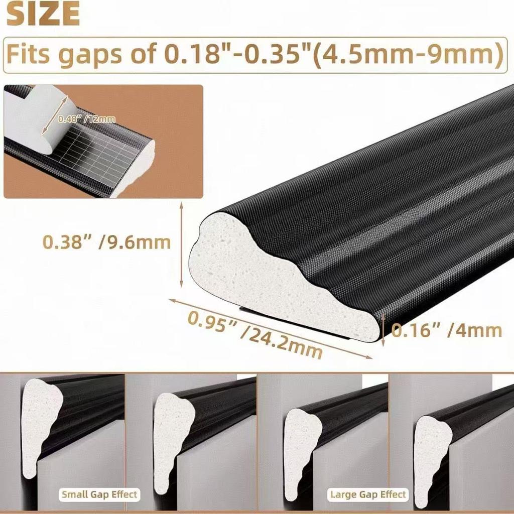 Self-Adhesive Windproof & Sound Insulation Strip for Doors and Windows