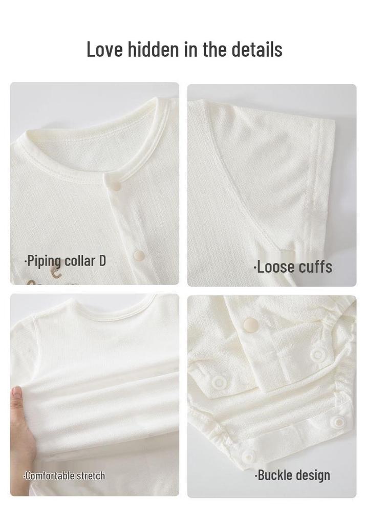 Summer Snap Crotch Baby Romper - Triangle Onesie Pajamas for Newborns