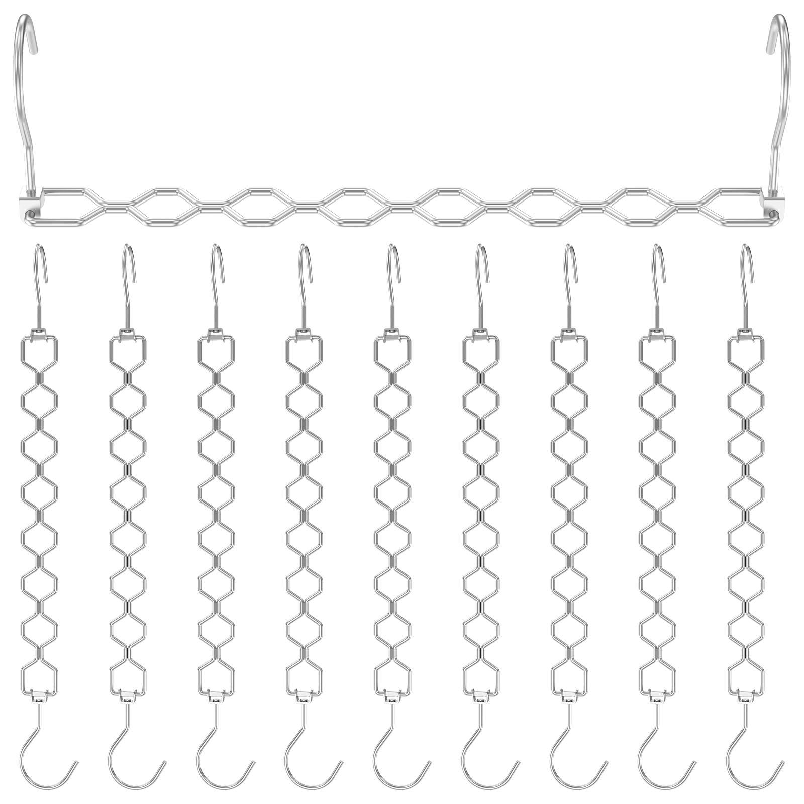 

10 шт. Волшебная складная вешалка для одежды 8 отверстий углеродистая сталь многофункциональная складная вешалка стойка для рубашек брюк органайзер для гардероба