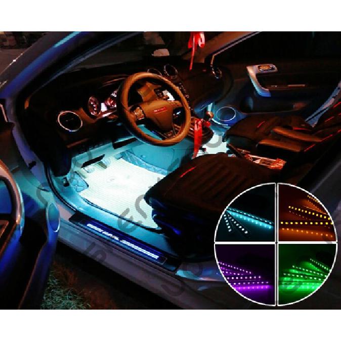 RGB-LED Car Interior Accessories Floor Decorative Atmosphere Strip Lamp Lights