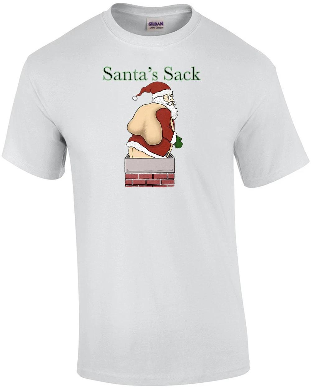 Santa s Sack - Funny Offensive Christmas T-Shirt 2XL