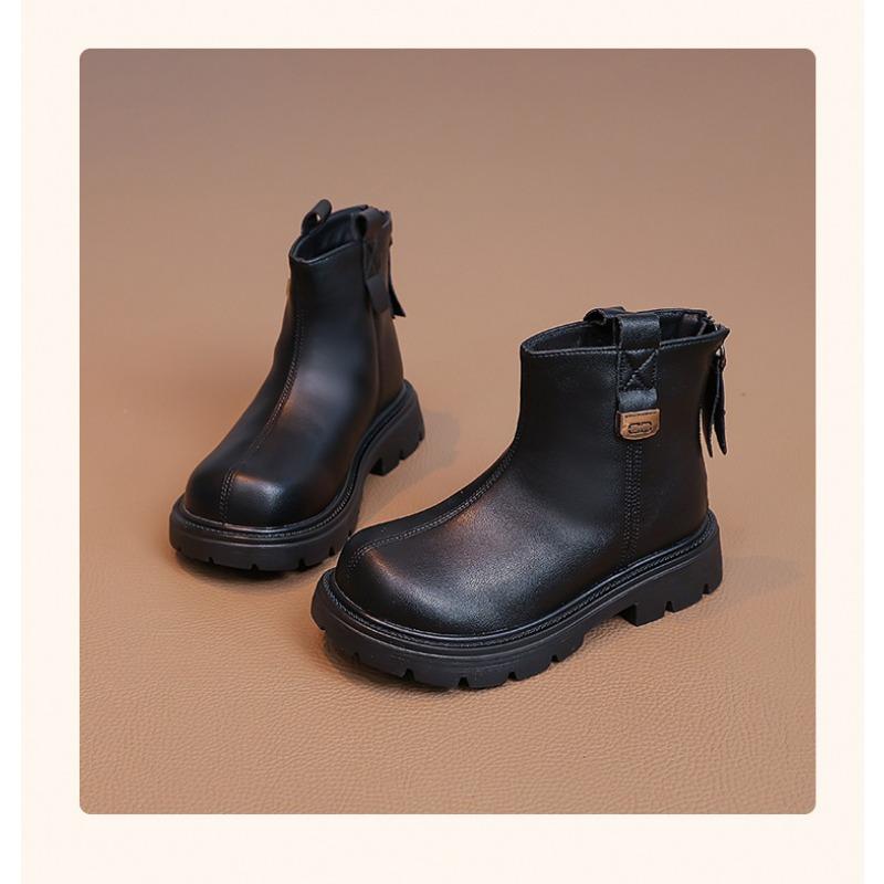 Kids Girls Fashion Soft Leather Ankle Martin Boots Casual Short Boots