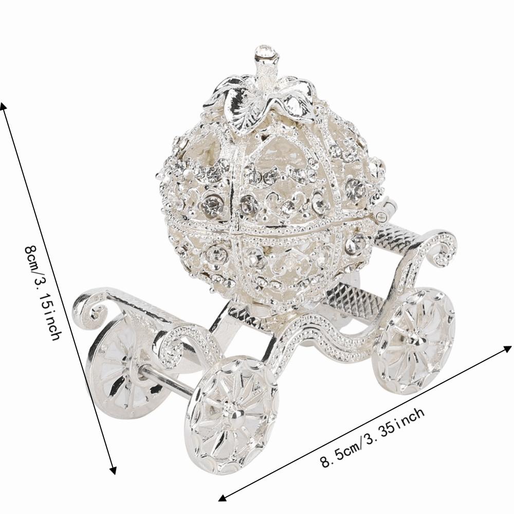 Zinc Alloy Material Metal Crafts Ornament Pumpkin Shaped Trinket Storage Box Vanity Organizer