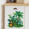 Green Plant Leaves Toilet Sticker Wc Self Adhesive Mural Stickers Bathroom Wall Sticker Home Decoration Decals