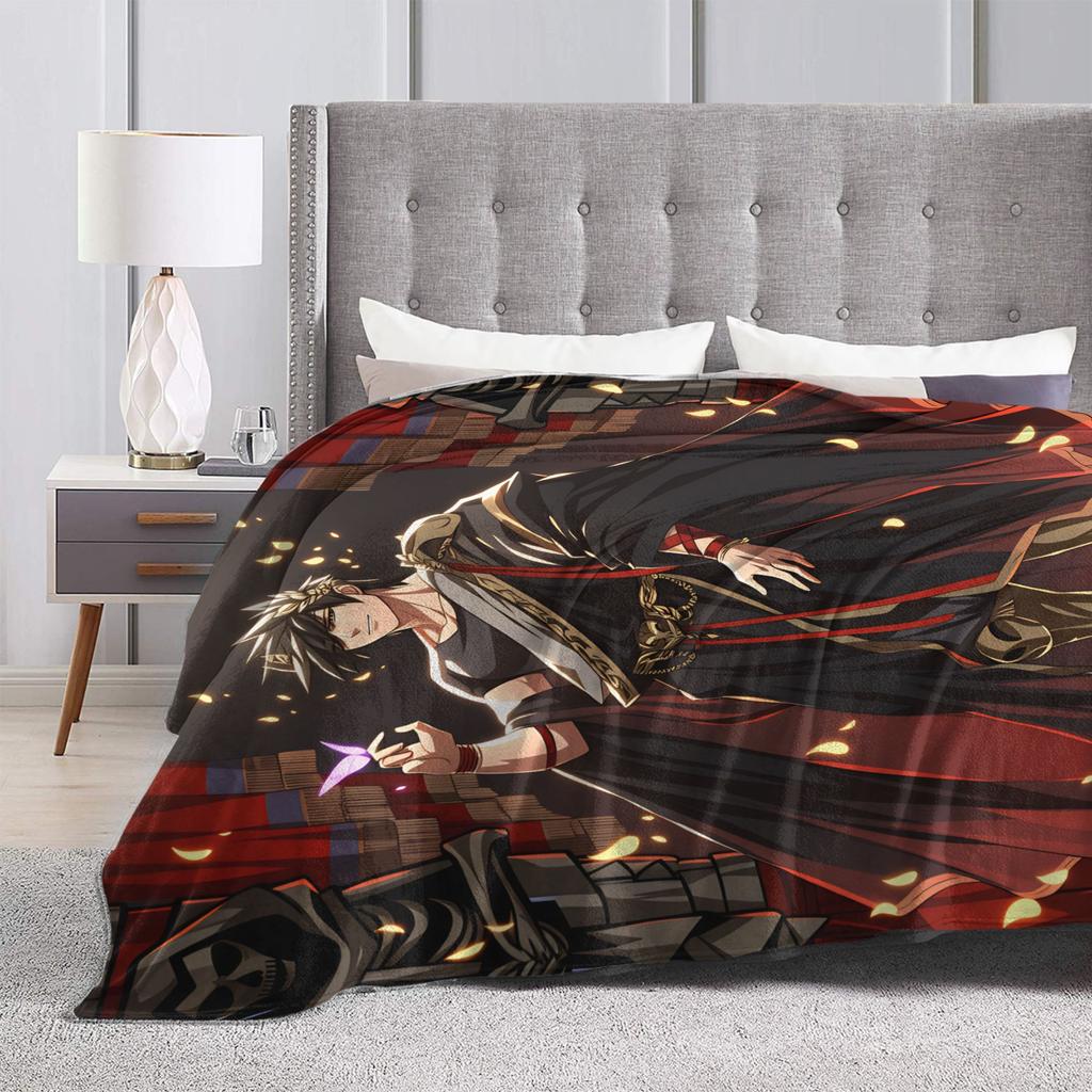 Warm Soft Blankets Travel Office Hades Zagreus Throw Blanket  Flannel Bedspread For Outdoor Funny Sofa Bed Cover