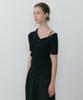 LUCIR ZU Diagonal Collar Knit (Black)