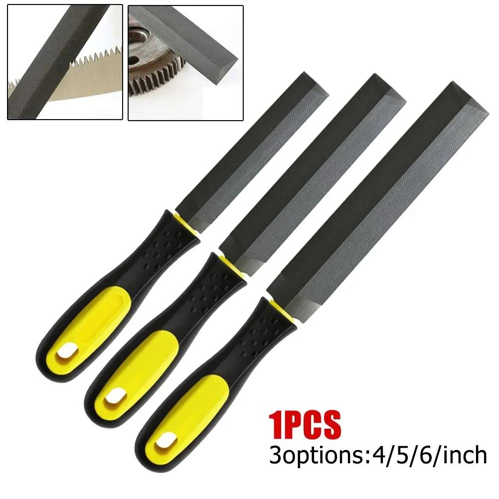 4/5/6 Inch Pruning Saw File T12 Bearing Steel Fine-tooth Rasp File Carpentry Woodworking Sharpening Hand Tool With TPR Handle