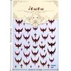 Dazzling Laser Gothic Halloween Nail Art Stickers Shiny Red Silver Black Bat Cross Adhesive Decals for Dark Style Manicure Decor