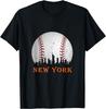 New York NY Skyline Baseball Vintage Met At Gameday T-Shirt