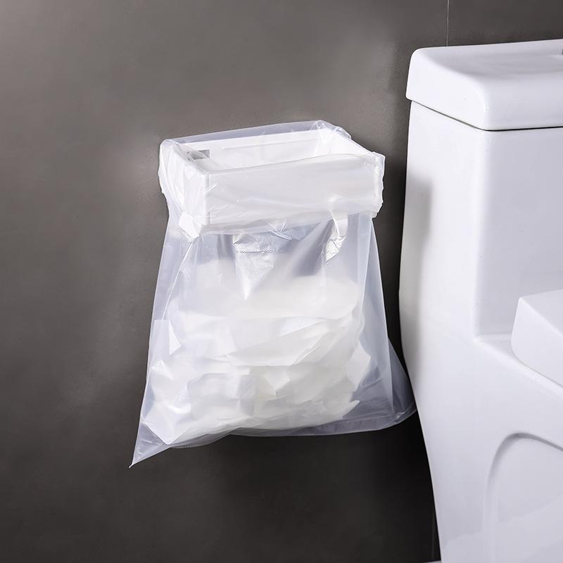 Magnetic Attraction Hanging Trash Bag Holder Foldable Garbage Bag Hanging Rack Home Kitchen Bathroom Portable Storage Rack