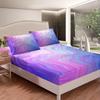Simple And Gradual Change Purple And Blue Mattress Three-Piece Digital Printing Mattress Bedding Set Adult Children