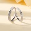 S925 Ping An Happy Couple Sterling Sølv Par Ringer Enkel og Lett Luksus Ins Spesialinteresse Design Avansert Ring