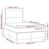 3142954 vidaXL Divan Bed and Mattress Dark Grey 120x200cm Velvet