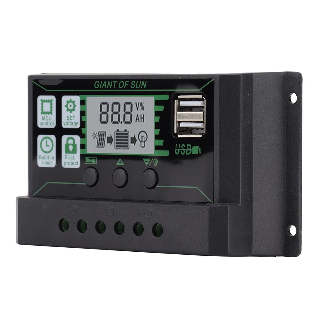 Solar Charge Controller Dual USB Automatic Identification PWM PV Panel Charger for Industry 5V 100A